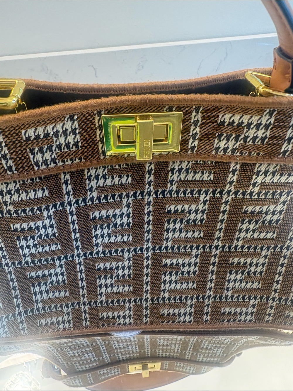 Brown purse  with Gold Hardware